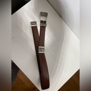 BRIGHTON Women’s brown leather belt Size 36/XL # 4B508